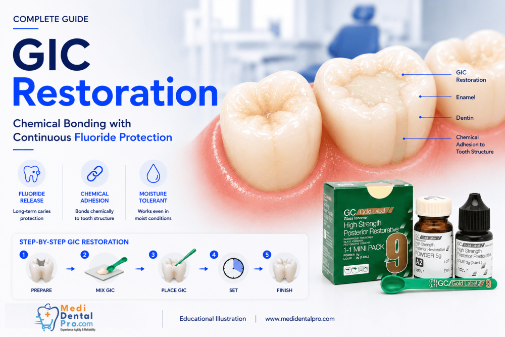 Glass ionomer cement for fluoride-releasing dental restorations