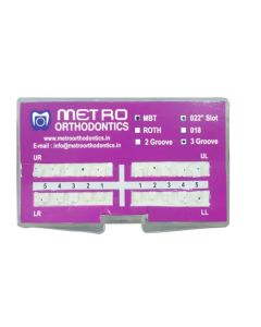 Metro Orthodontics Purple Series Ceramic Brackets (5-5) - Pack of 20