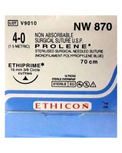 Ethicon Johnson - Prolene Sutures #4-0, 3/8 Circle Cutting Ethiprime - NW870
