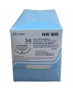 Ethicon Prolene Sutures #3-0, 3/8 Circle Cutting Ethiprime NW800