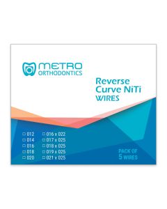 Metro Natural Reverse Curve Nickel Titanium (Ni-Ti) Archwires (Rectangular)