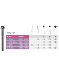 Prima Dental Round Bur - HP Series for straight handpeice