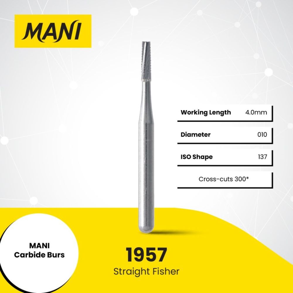 Mani  Metal Cutting Carbide Burs Pk/10