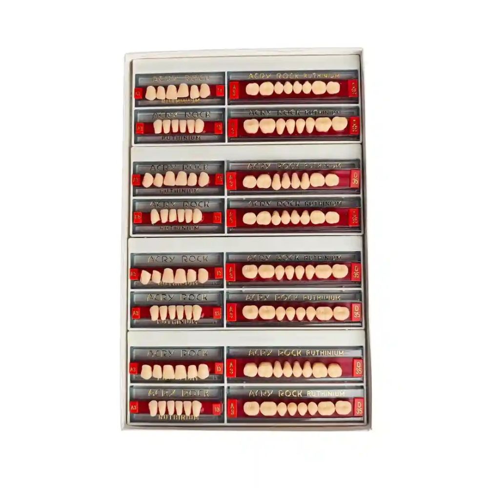 Ruthinium Acry Rock Teeth Sets -A3 Shade (Pack of 4 Sets)