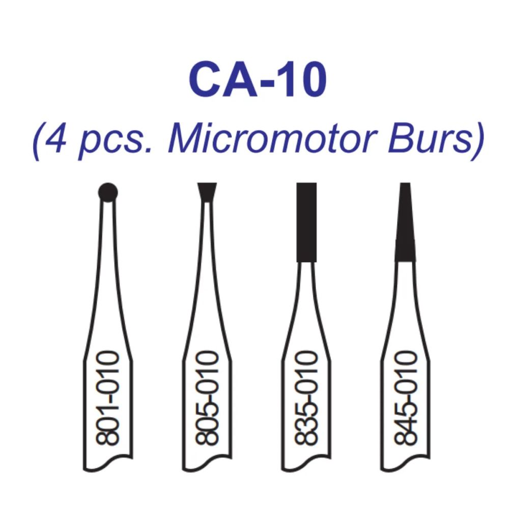 Pivo Micromotor Burs Kit - Contra-Angle Handpiece (Set Of 4) (CA 10)