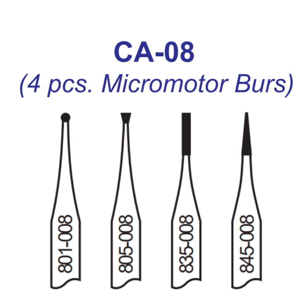 Pivo Micromotor Burs Kit - Contra-Angle Handpiece (Set Of 4) (CA 08)