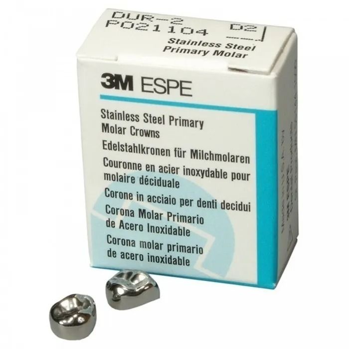 3M ESPE Stainless Steel Primary Crown E – 2nd Molar (BOX OF 2 CROWNS)