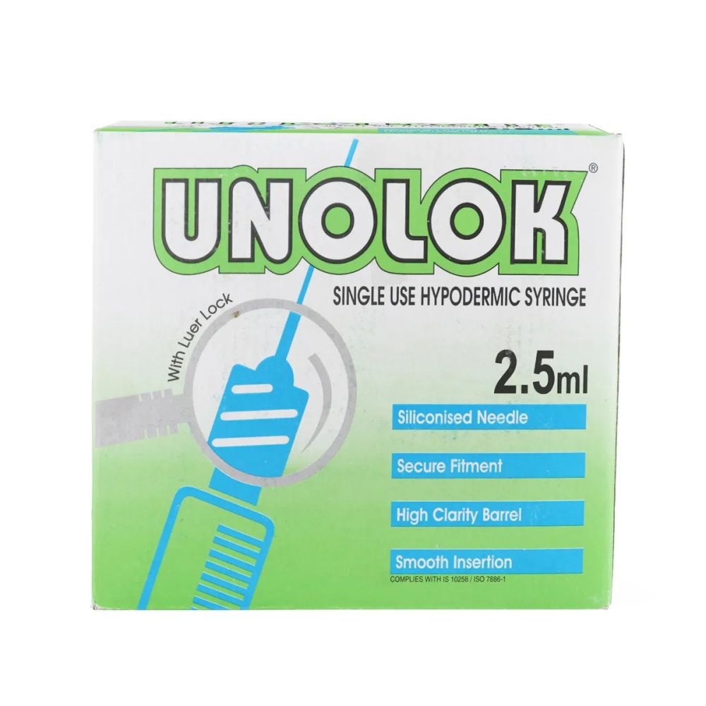 HMD Unolok Disposable Syringe 2.5ml with Needle  