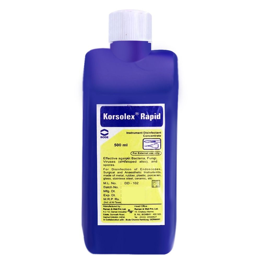 Raman & Weil Korsolex Rapid Instrument Disinfectant Solution – 500ml