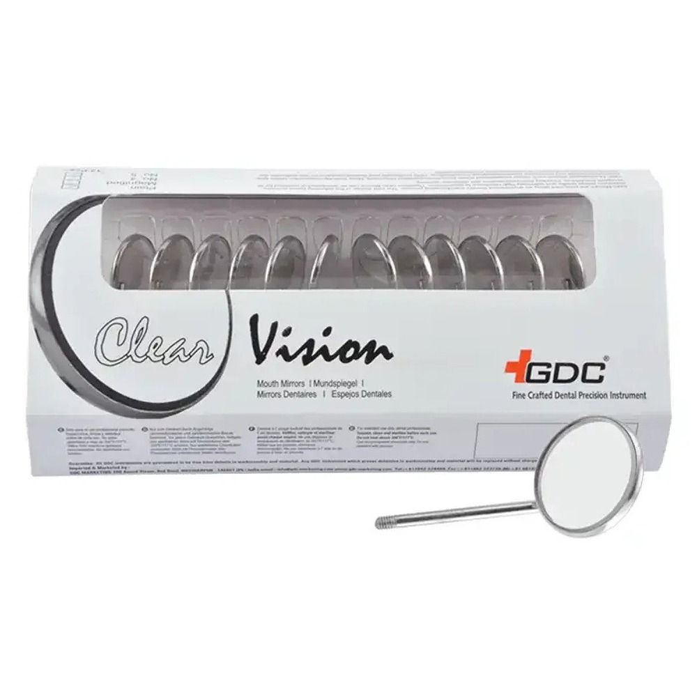 GDC Mouth Mirror Tops Plain - Pack of 12 Pcs - Size 4 - MMTP4