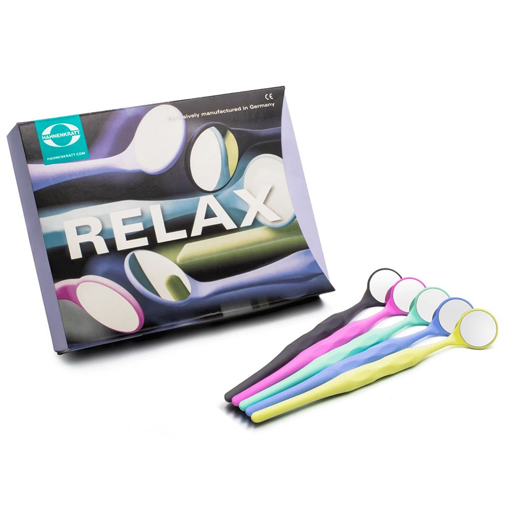 Hahnenkratt Relax FS Rhodium Mouth Mirror #5 Assorted Pack Of 10 