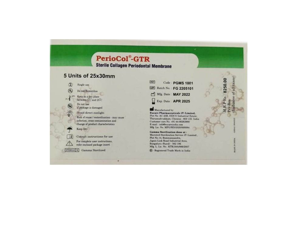 Eucare Periocol GTR Membrane – 25mm x 30mm
