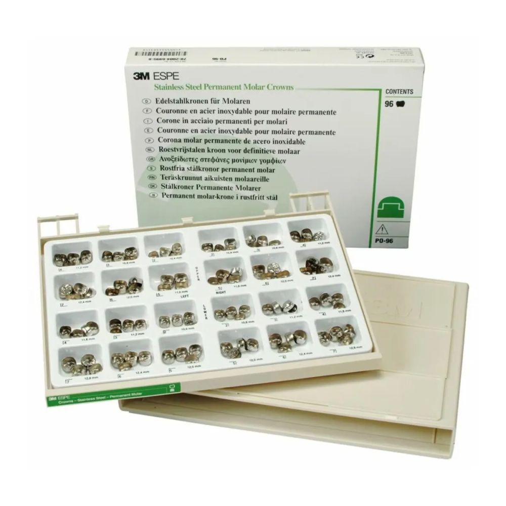 3M ESPE Stainless Steel Crown – Permanent Molar Intro Kit PO-96