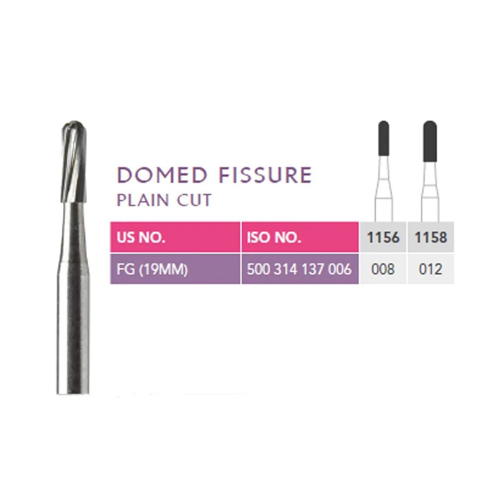Prima Dental Domed Fissure Bur FG 1156 – Plain Cut