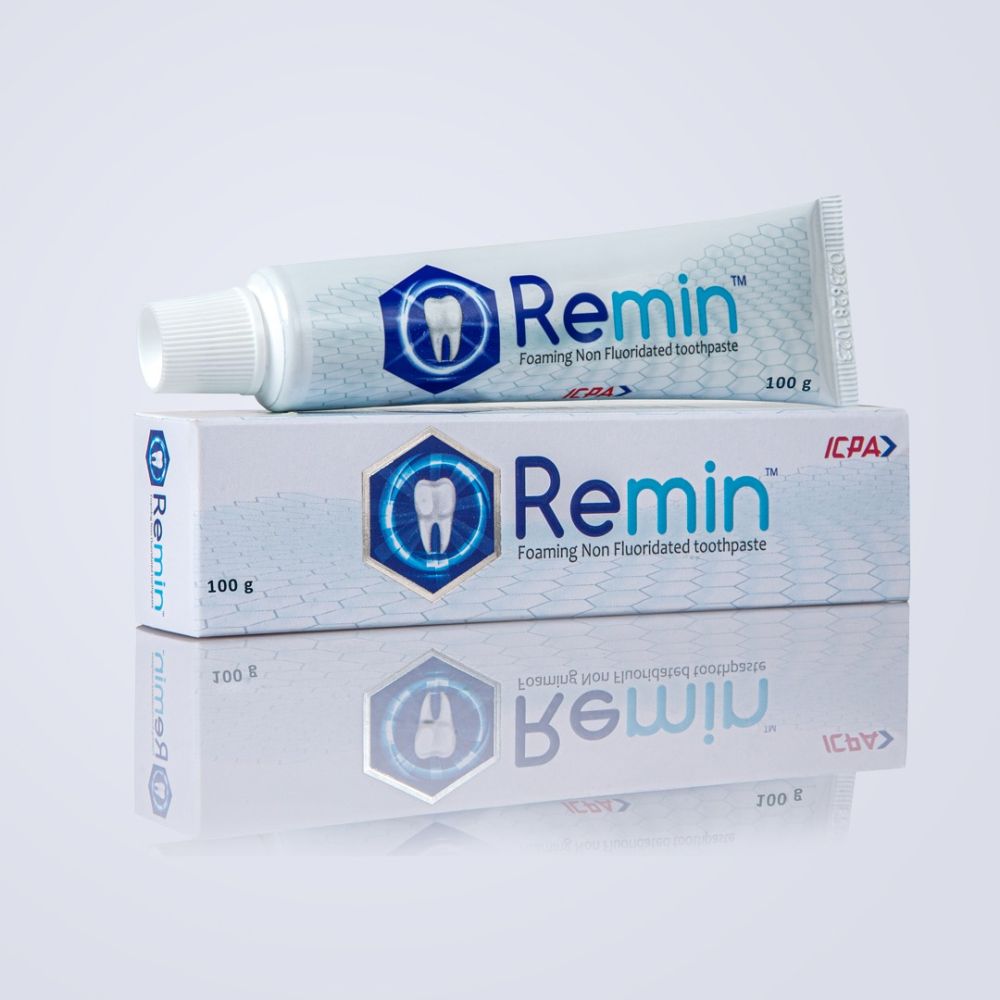 ICPA Remin Foaming Non Fluoridated Toothpaste - 100g (pack of 1/ pack of 12)