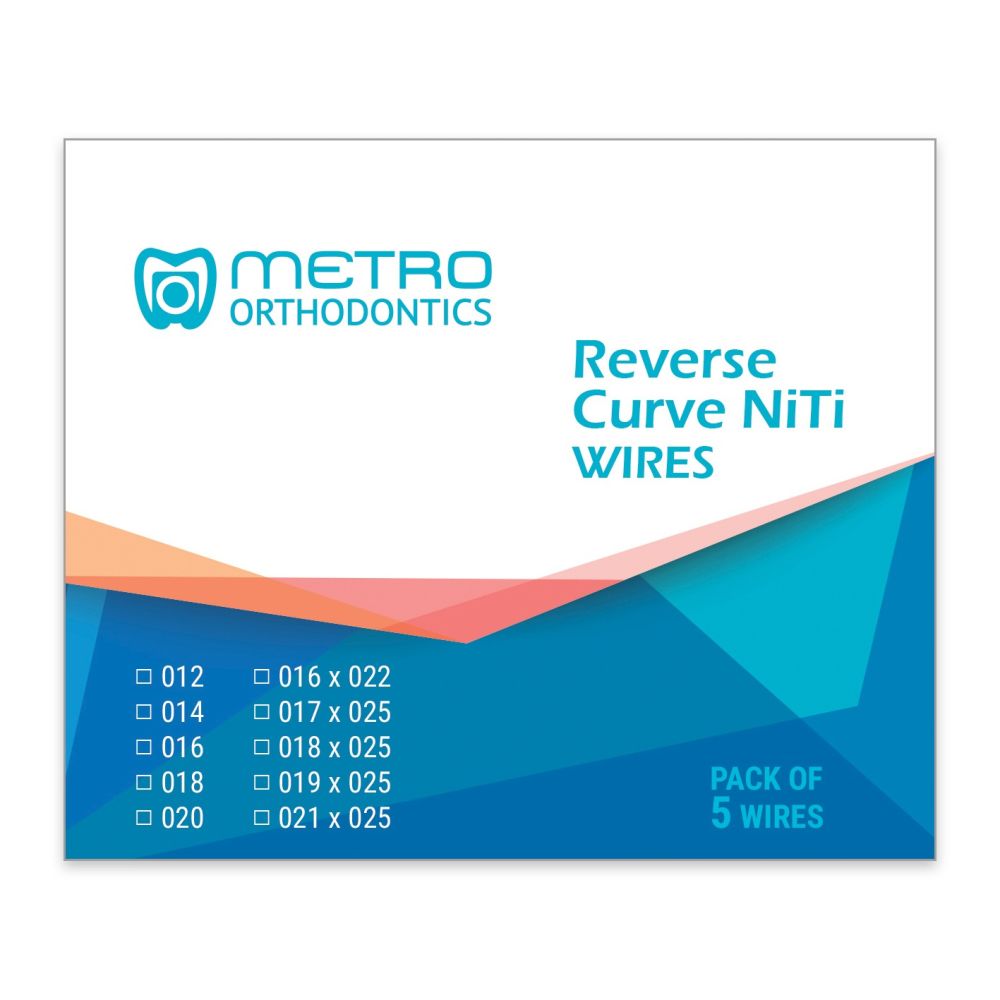 Metro Natural Reverse Curve Nickel Titanium (Ni-Ti) Archwires (Rectangular)