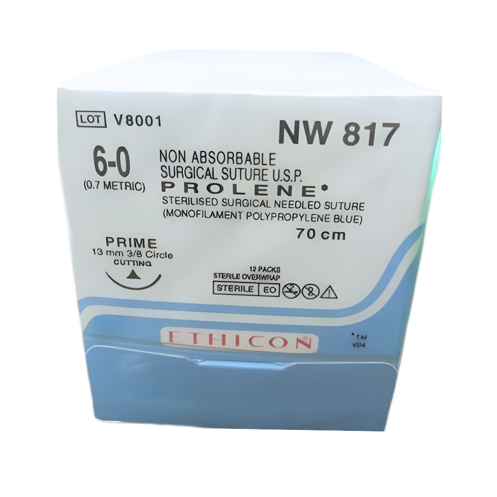 Ethicon - Prolene Sutures #6-0, 3/8 Circle Cutting Ethiprime NW817