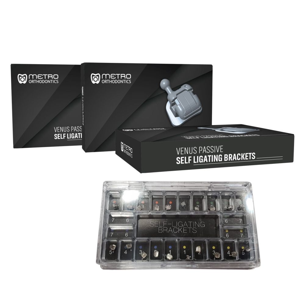 Metro Orthodontics Venus Passive Metal Self-Ligating Brackets